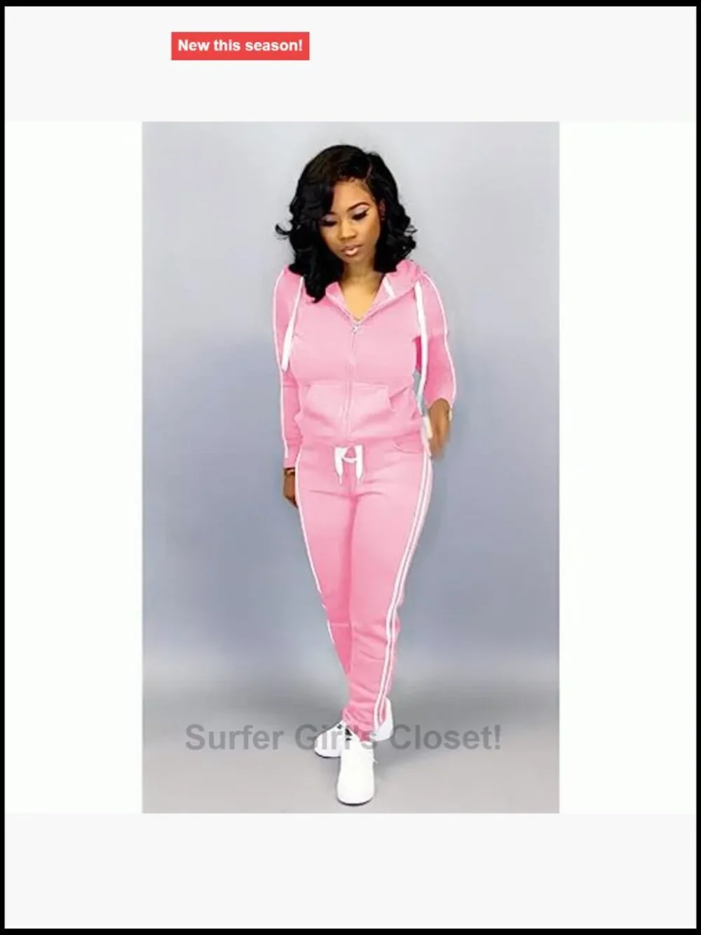 Two Piece Outfits Casual Sweatsuits Solid Tracksuit Matching Jogger Hoodie